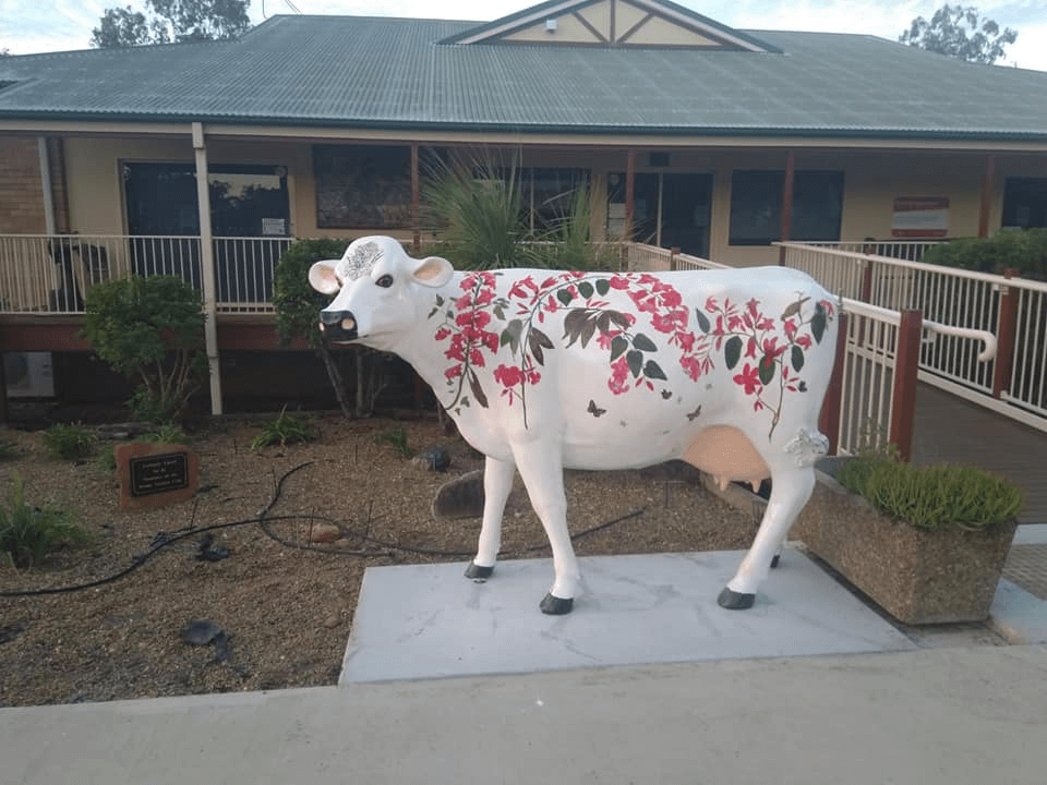 Three Moon Historical & Cultural Complex - cow painted by the Monto Art Group