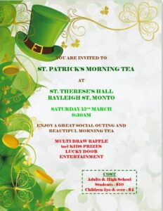 St Patrick's Morning Tea @ St Therese's Hall