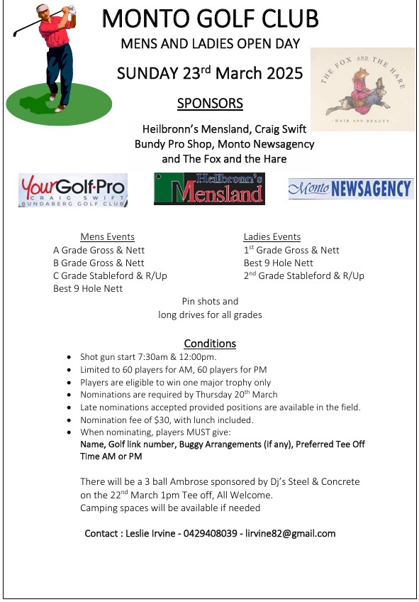 Golf - Mens & Ladies Open Day